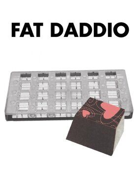 Fat Daddio's PCMM-02 24-Piece Square Angled Chocolate Mold